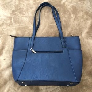 Navy blue handbag